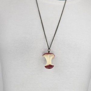 Red Apple Core Necklace